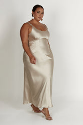 Arora Corset Maxi Dress - Champagne